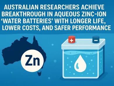 Australian Researchers Achieve Breakthrough in Aqueous Zinc-Ion ‘Water Batteries’ With Longer Life, Lower Costs, and Safer Performance