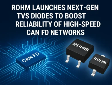 Rohm Launches Next-Gen TVS Diodes to Boost Reliability of High-Speed CAN FD Networks