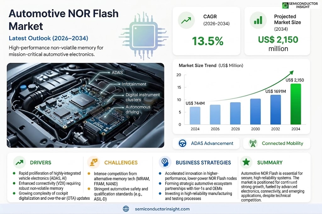 Automotive NOR Flash Market Growth, Share and Forecast 
 