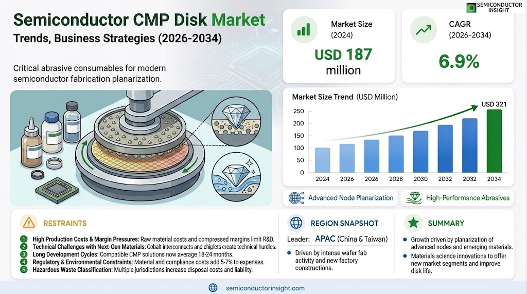 Semiconductor CMP Disk Market Size, Trends and Growth 
