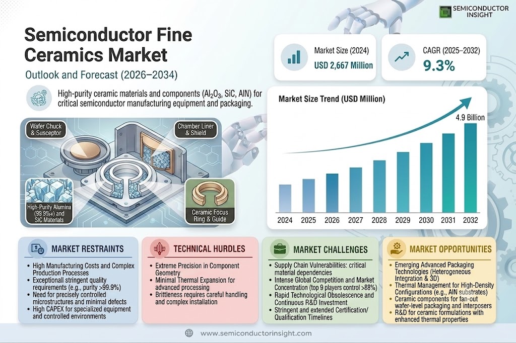 Semiconductor Fine Ceramics Market
 Share and Size