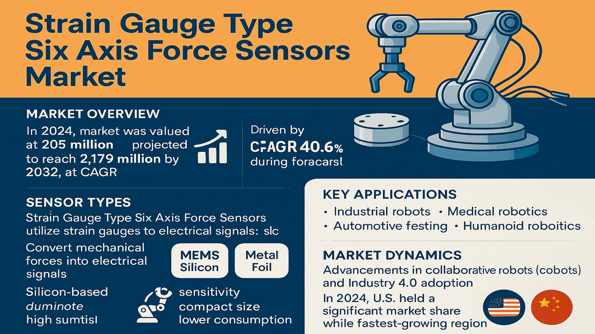 Strain Gauge Type six Axis Force Sensors Market