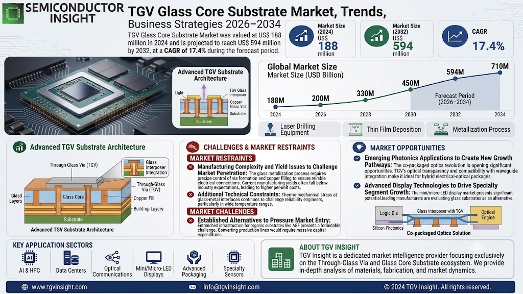 TGV Glass Core Substrate Market Size and Share
 