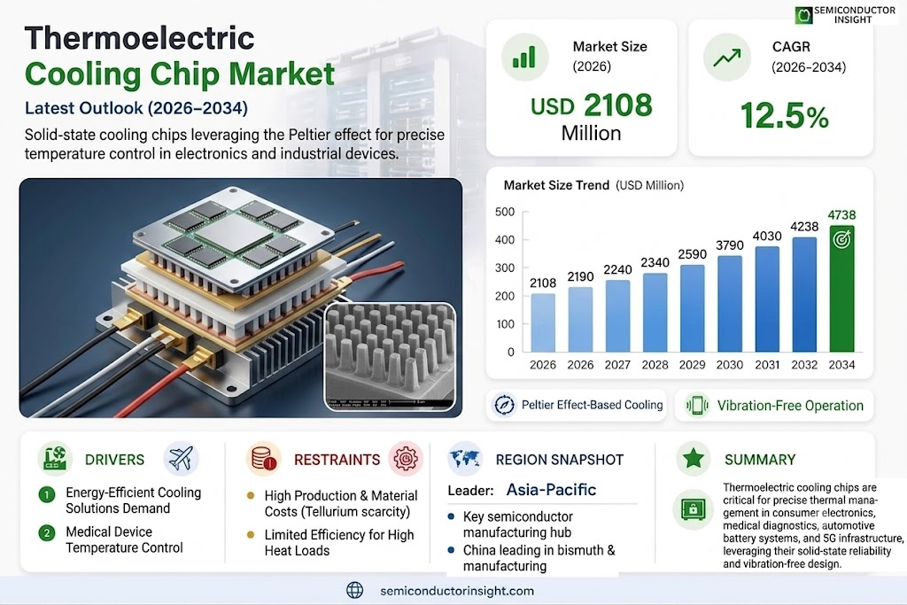Thermoelectric Cooling Chip Market Growth, Share and Forecast 
