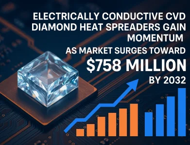 Electrically Conductive CVD Diamond Heat Spreaders Gain Momentum as Market Surges Toward $758 Million by 2032