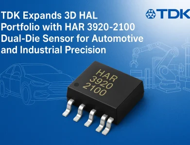TDK Expands 3D HAL® Portfolio with HAR 3920-2100 Dual-Die Sensor for Automotive and Industrial Precision