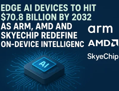 Edge AI Devices to Hit $70.8 Billion by 2032 as Arm, AMD and SkyeChip Redefine On-Device Intelligence