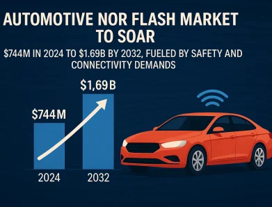 Automotive NOR Flash Market to Soar from $744M in 2024 to $1.69B by 2032, Fueled by Safety and Connectivity Demands