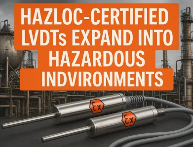 HAZLOC-Certified LVDTs Expand into Hazardous Industrial Environments