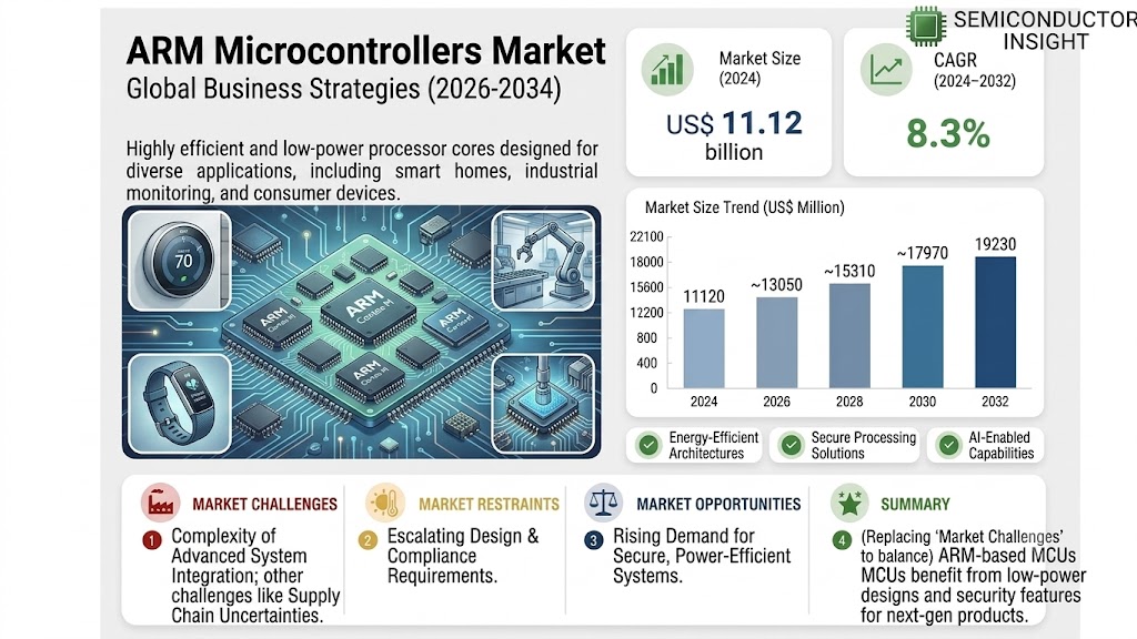ARM Microcontrollers Market
 Growth, Share and Trends