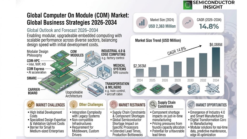 Computer On Module (COM) Market,
 Trends and Size
