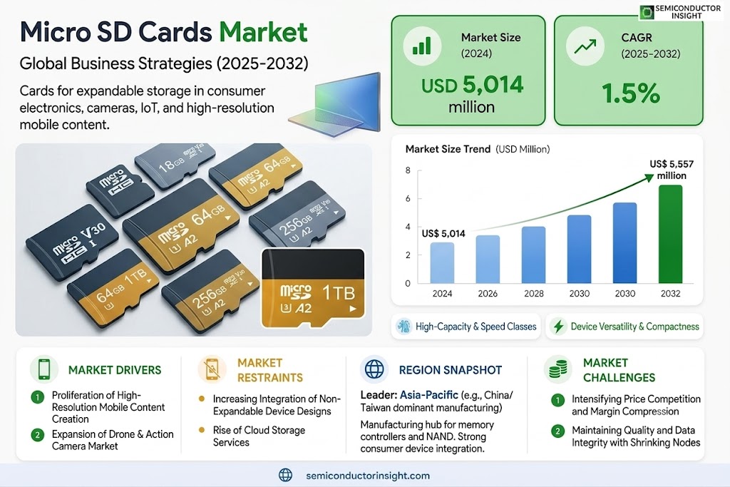 Micro SD Cards Market Growth, Share and Forecast 
