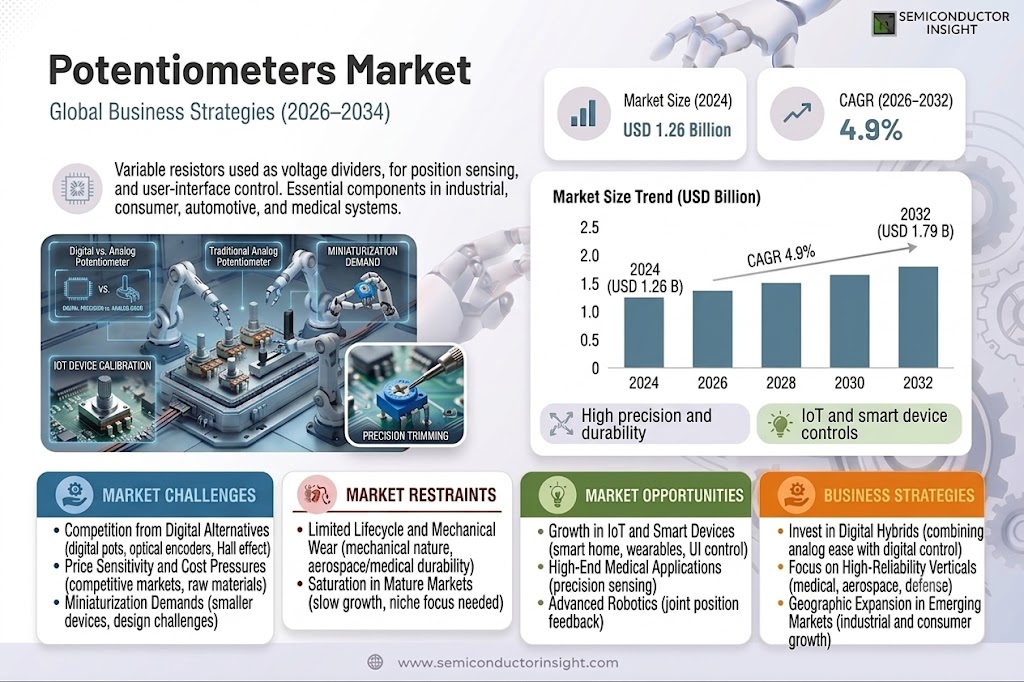 Potentiometers Market
 Share and Size