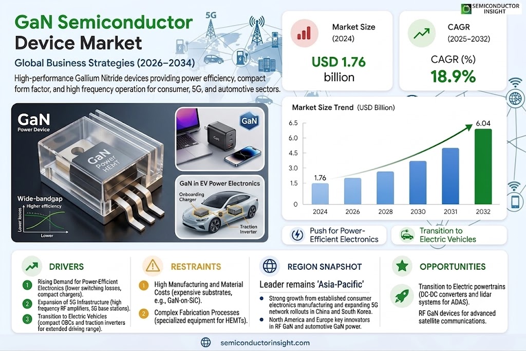 GaN Semiconductor Device Market Size, Trends and Growth 