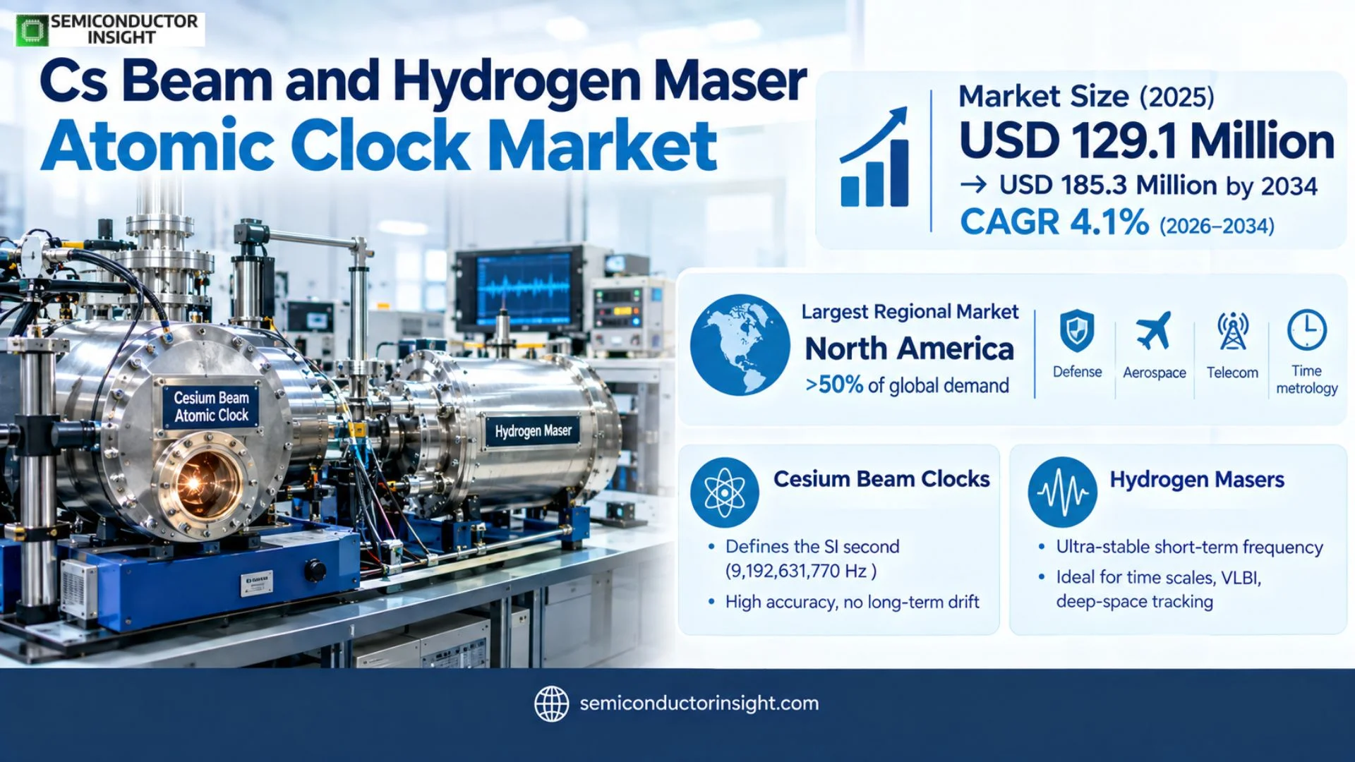 Cs beam and Hydrogen Maser Atomic Clock Market Outlook