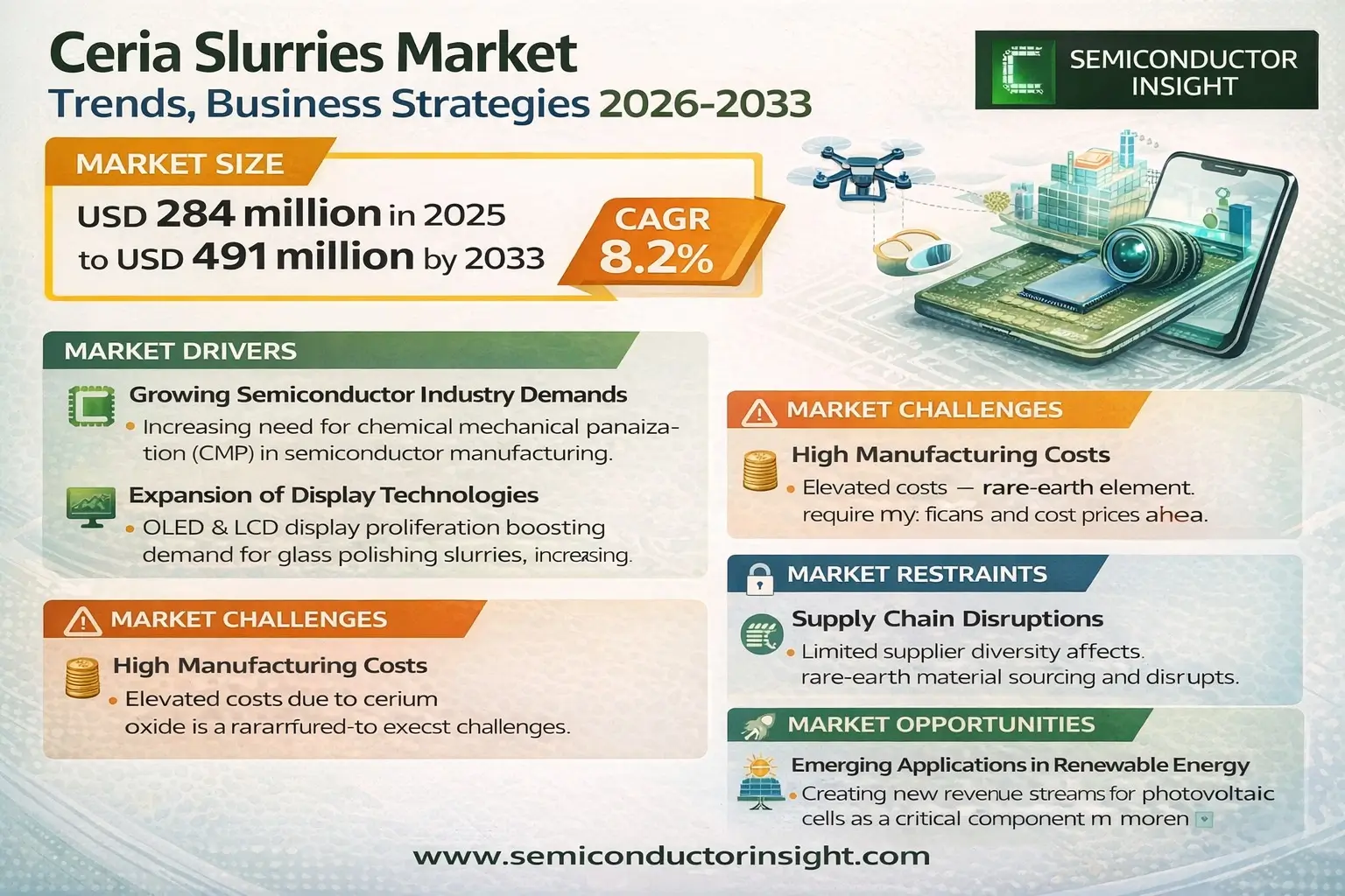 Ceria Slurries Market Share