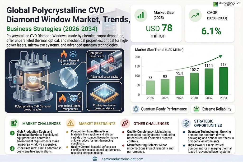 Polycrystalline CVD Diamond Window Market Share, Size and Trends 
