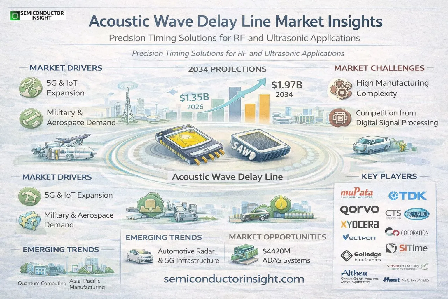 Acoustic Wave Delay Line