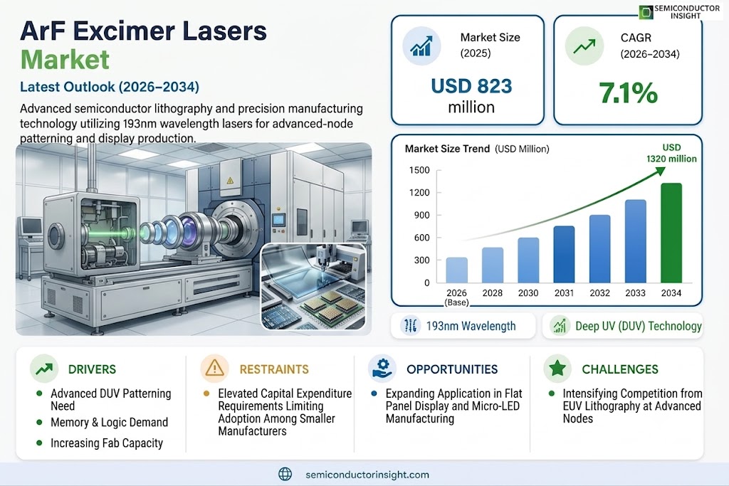 ArF Excimer Lasers Market Growth, Share and Forecast 
