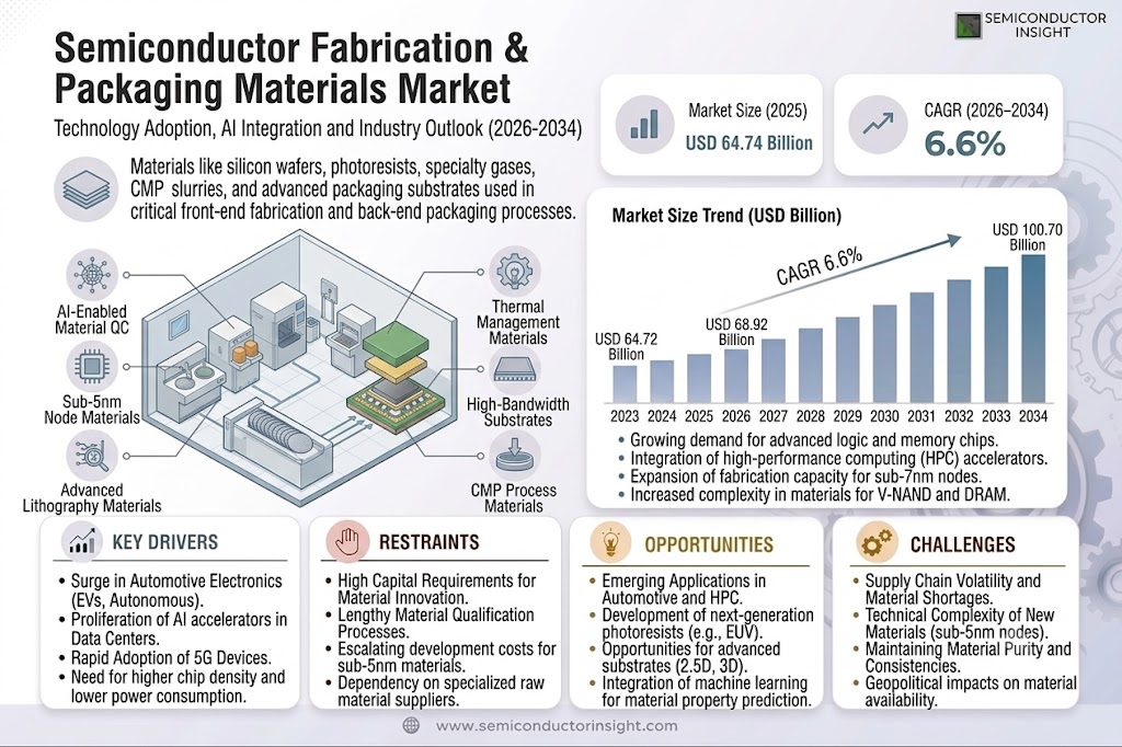 Semiconductor Fabrication & Packaging Materials Market Share