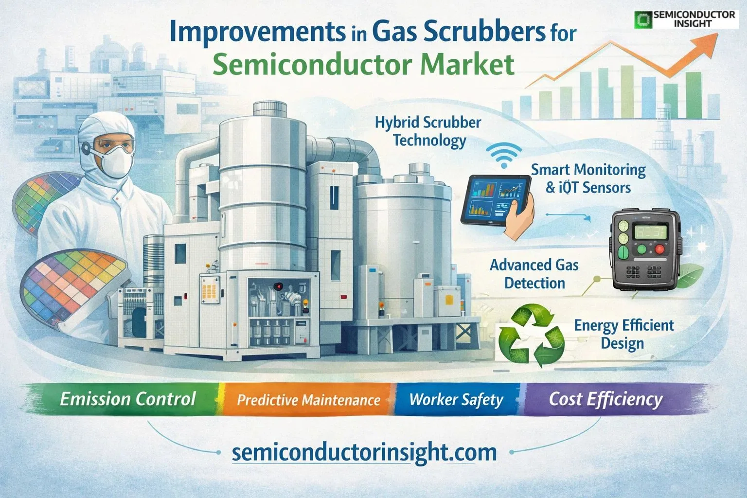 Improvements in Gas Scrubbers for Semiconductor Market for Air Quality Control