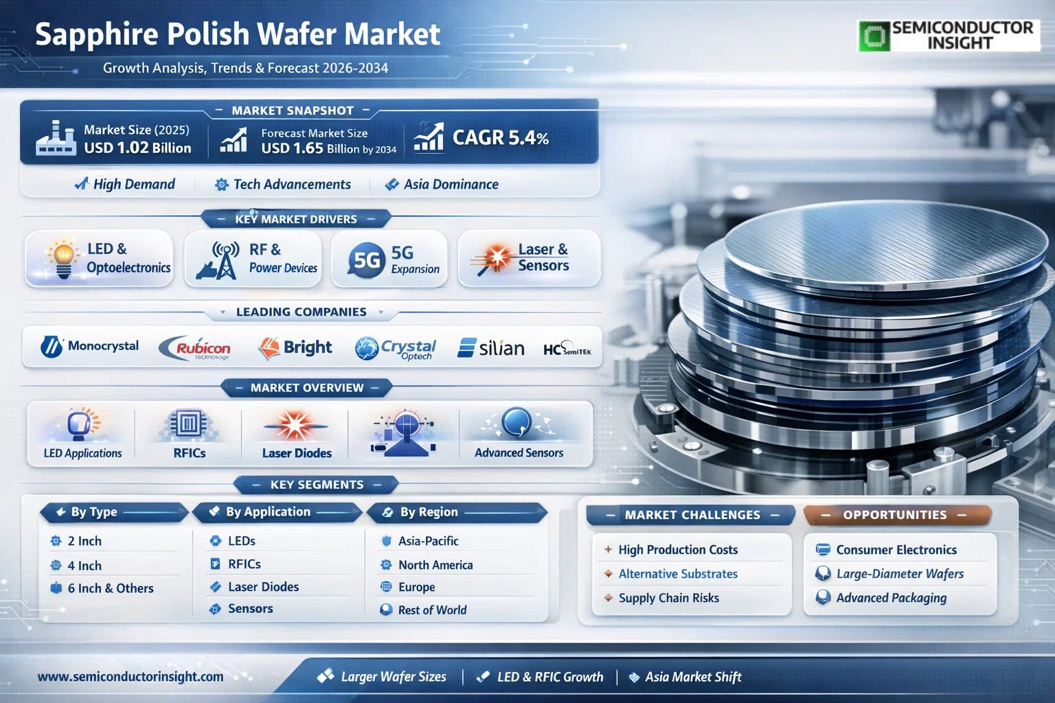 Sapphire Polish Wafer Market, Trends, Business Strategies 2026-2034
