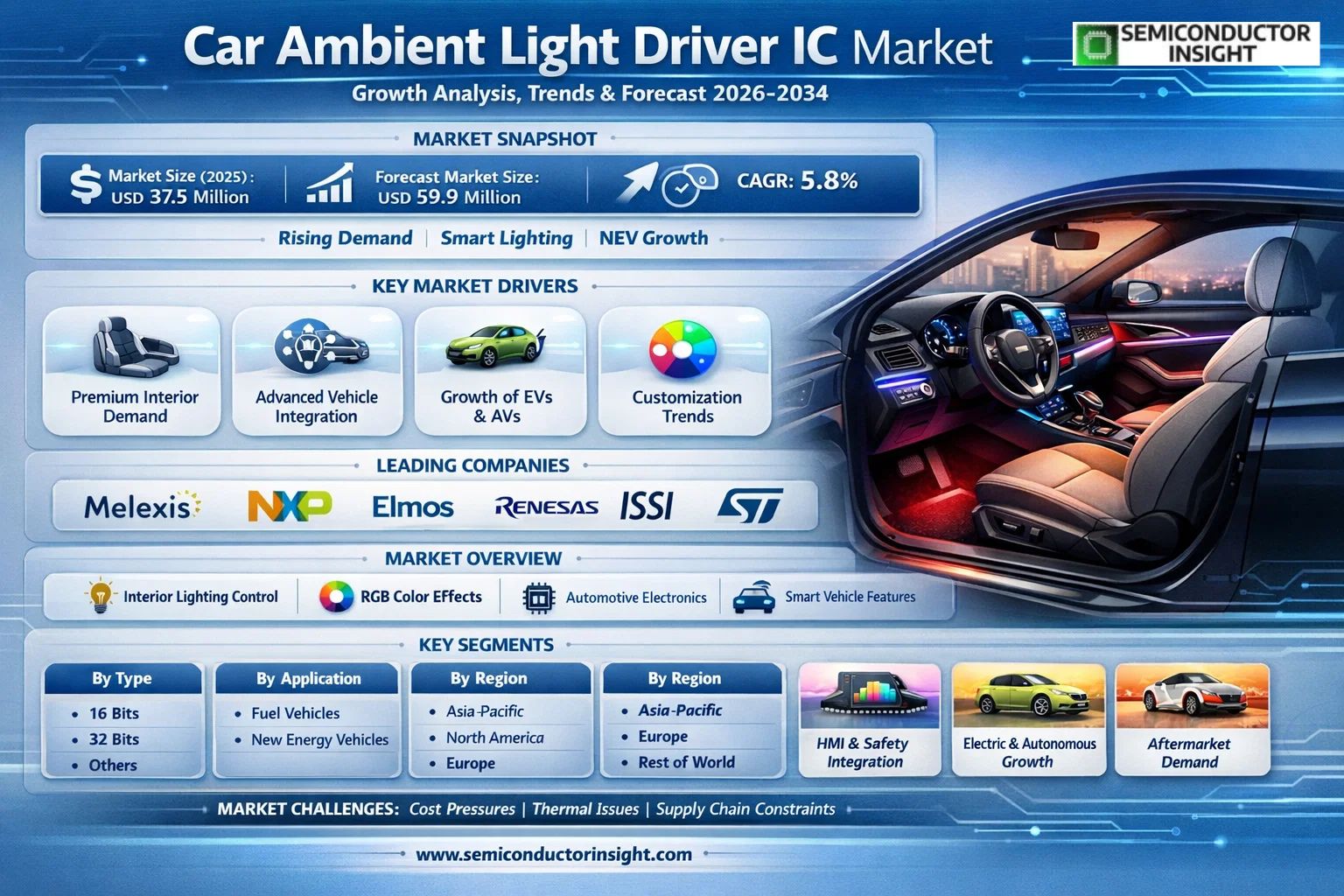  Car Ambient Light Driver IC Market
