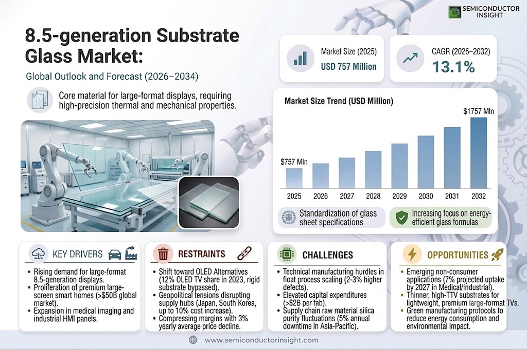 8.5-generation Substrate Glass Market
 Size and Share