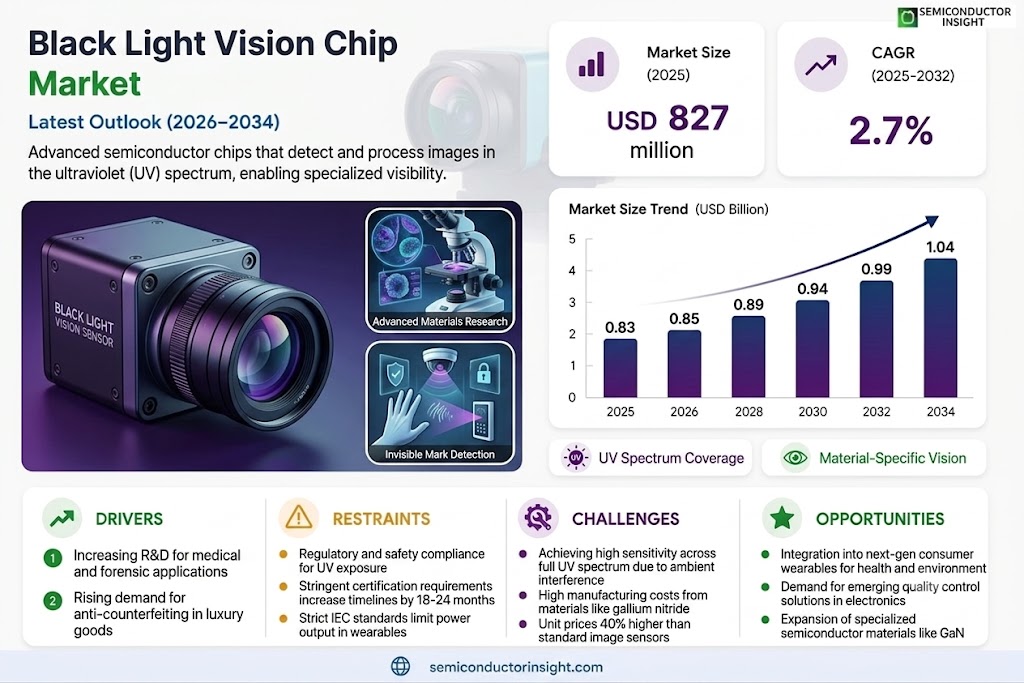 Black Light Vision Chip Market Growth, Share and Forecast 
