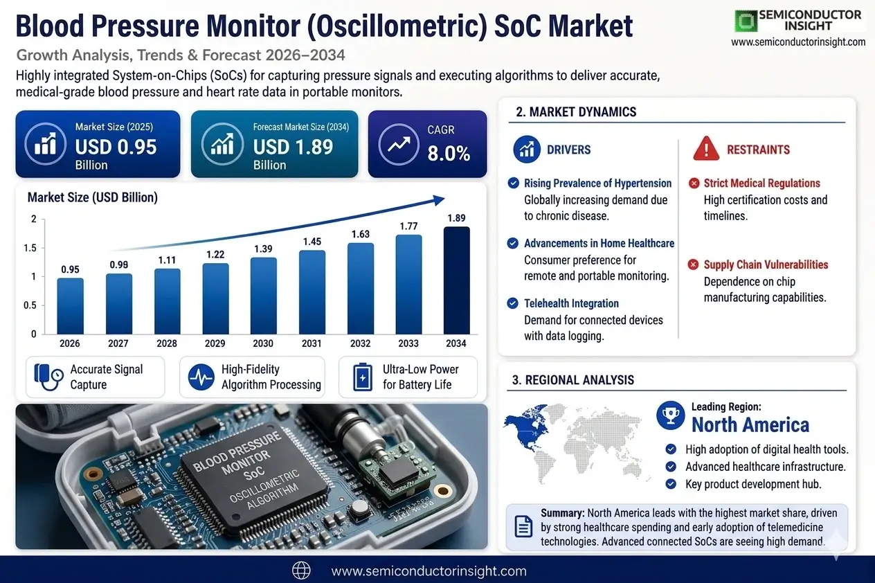 Blood Pressure Monitor (Oscillometric) SoC Market size & Analysis
