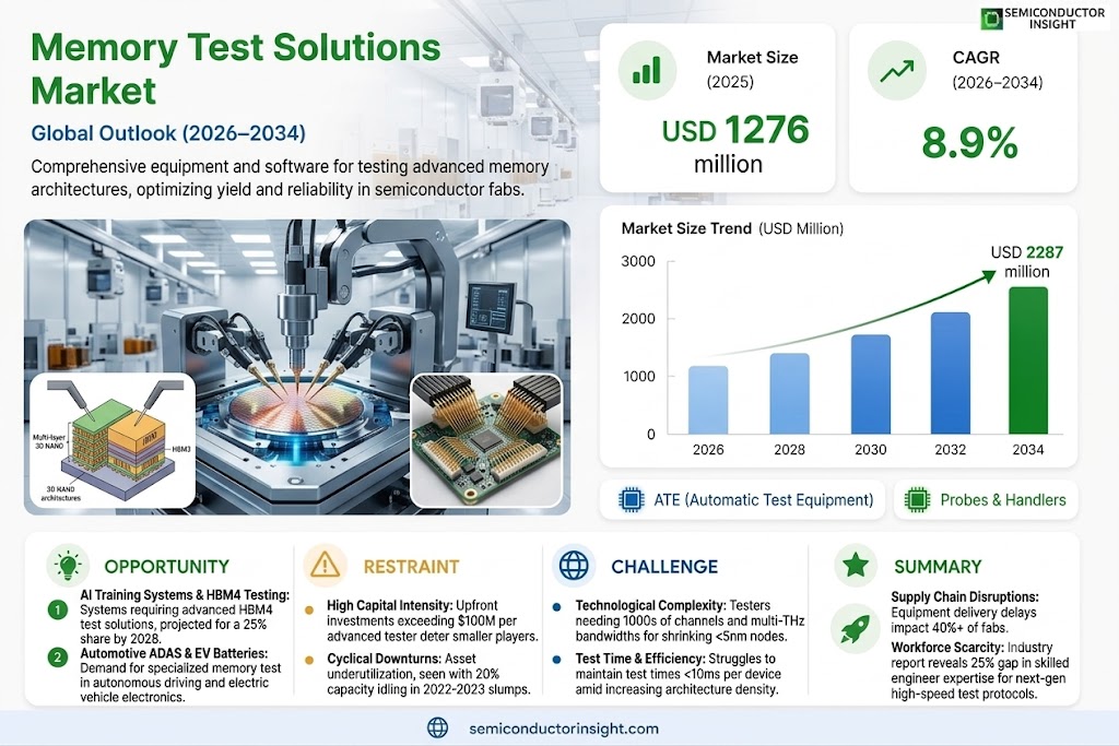 Memory Test Solutions Market  Growth, Share and Forecast 
