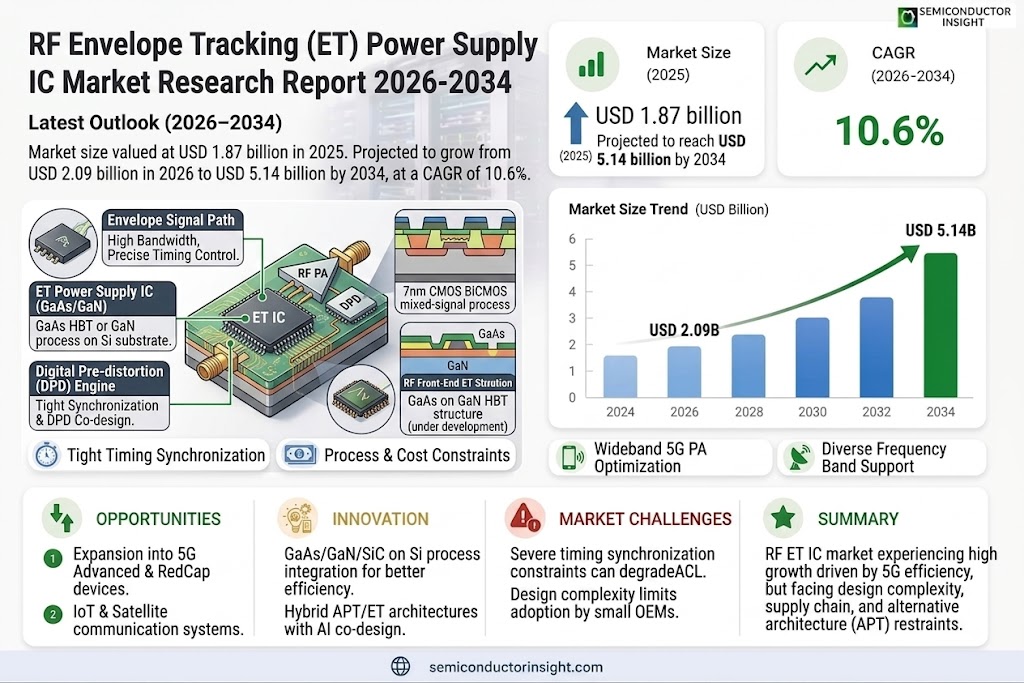 RF Envelope Tracking (ET) Power Supply IC Market Share, Size and Trends 
