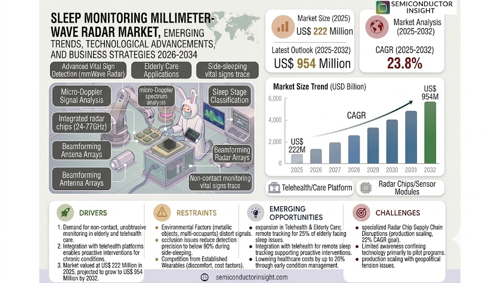 Sleep Monitoring Millimeter-wave Radar Market Trends and Size