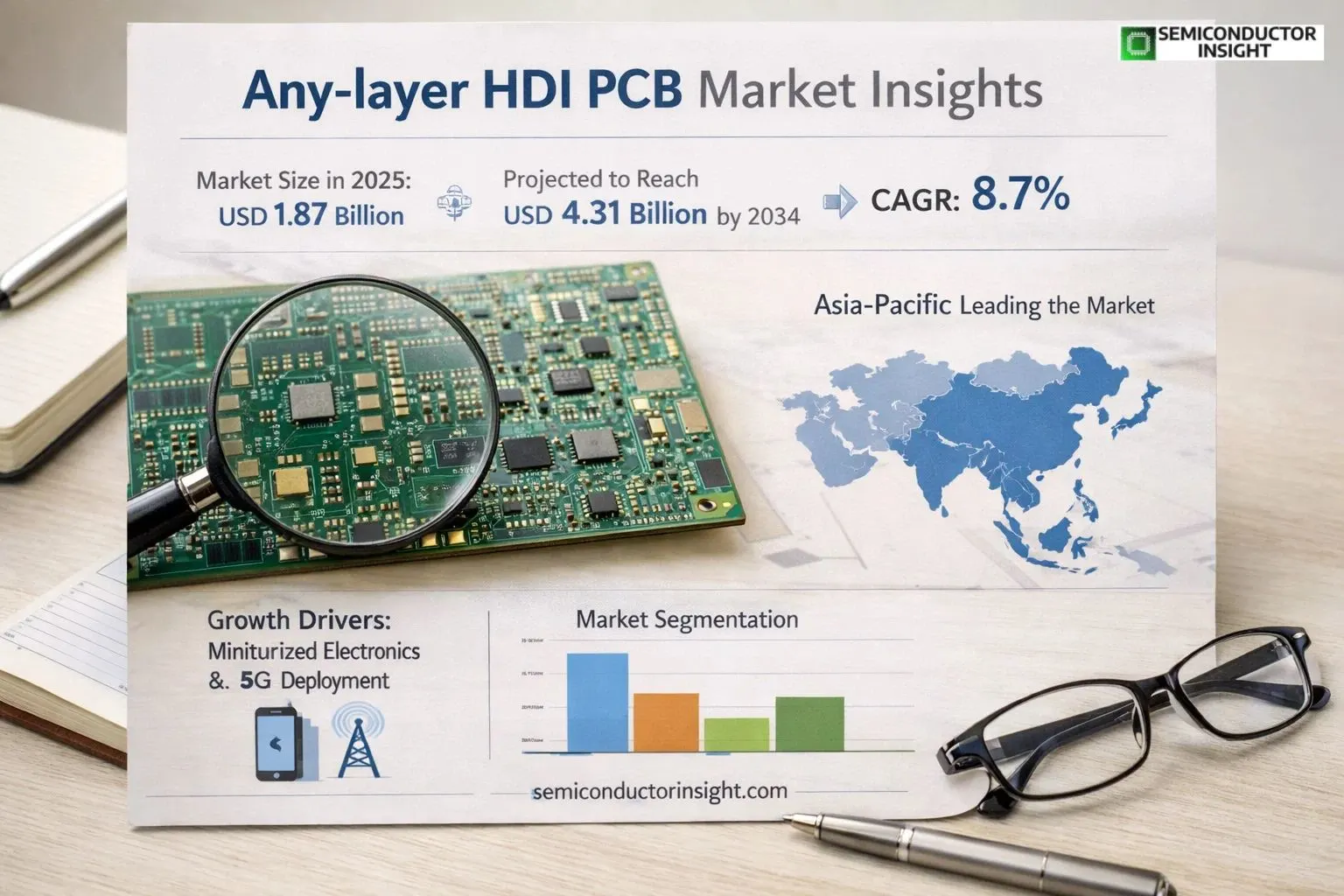 Any-layer HDI PCB Market Insights Share & Size
