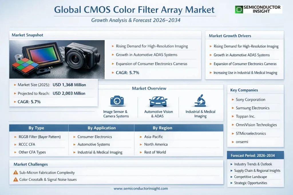 CMOS Color Filter Array Market 2026