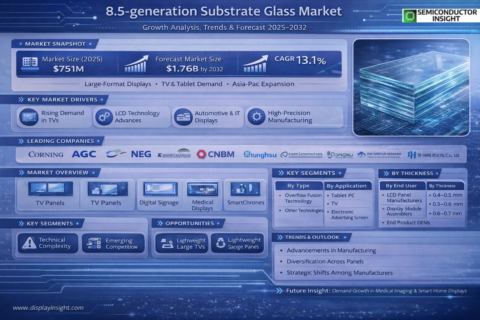 8.5-generation Substrate Glass Market 