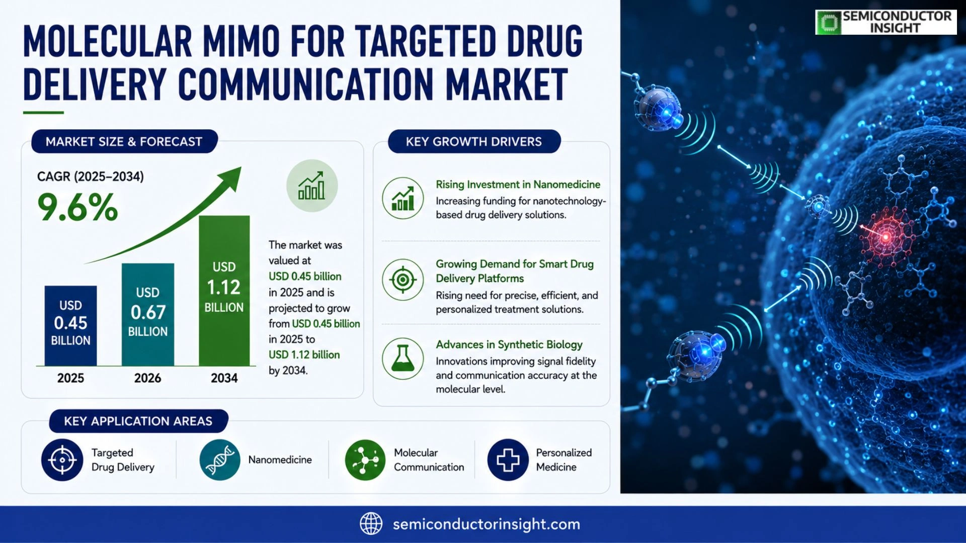 Molecular MIMO for targeted drug delivery communication Market Prizing