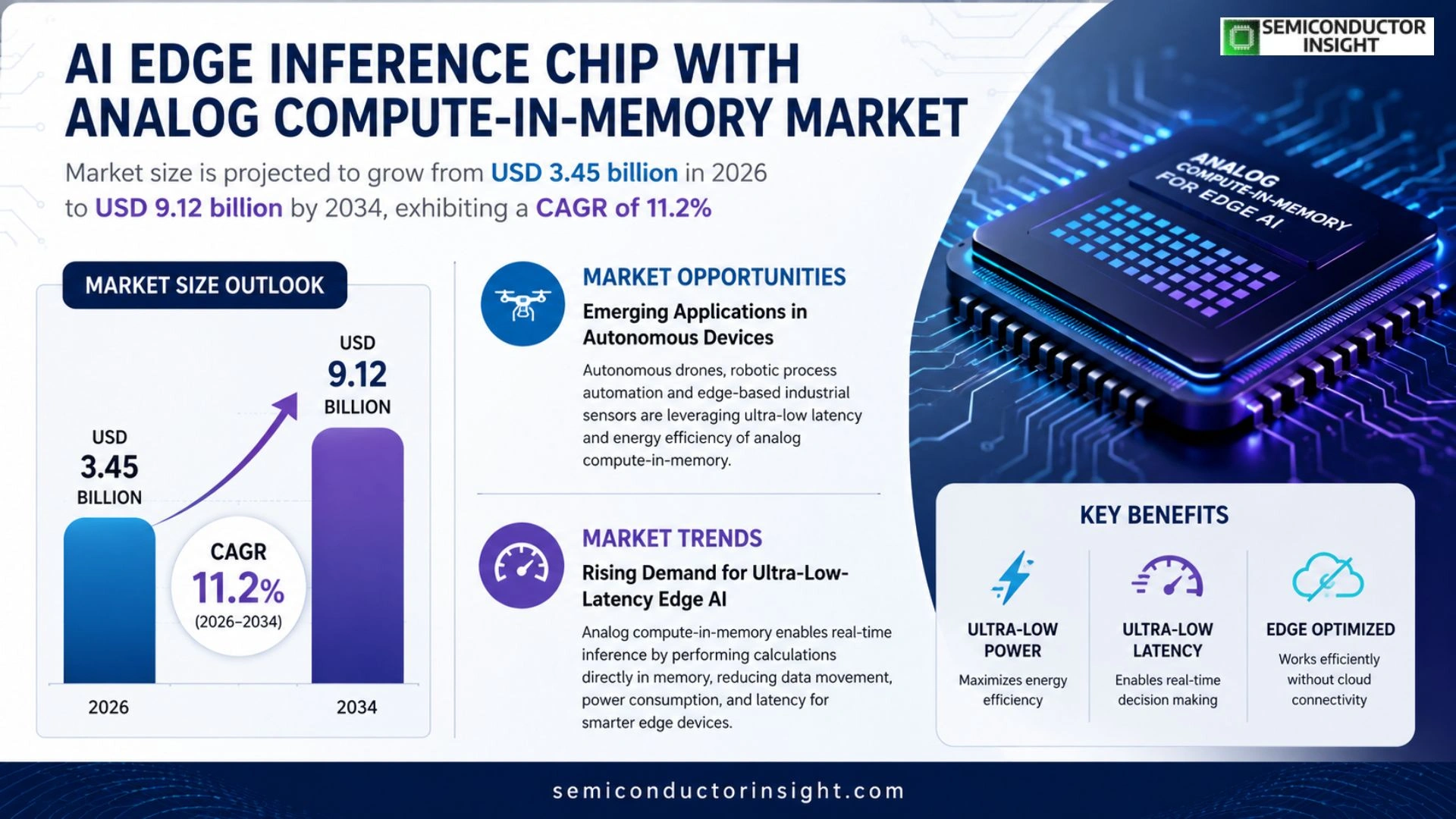 AI edge inference chip with analog compute-in-memory Market Outlook