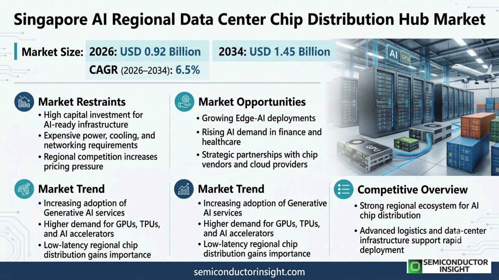 Singapore AI Regional Data Center Chip Distribution Hub Market Outlook