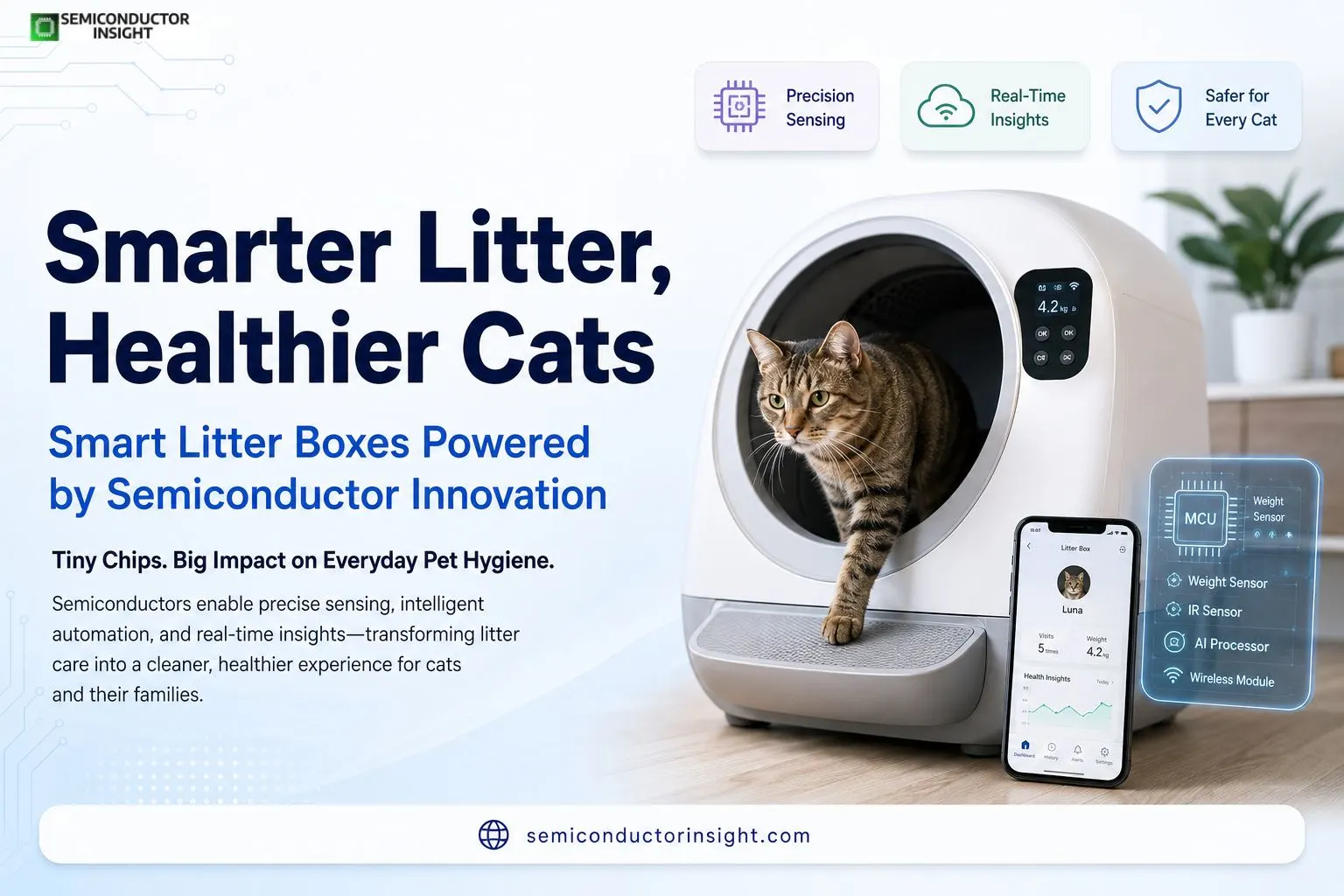 Global Semiconductor Innovations Powering Smart Pet Care Devices 2026 Automatic Sifting Litter Systems with Integrated Health Scales