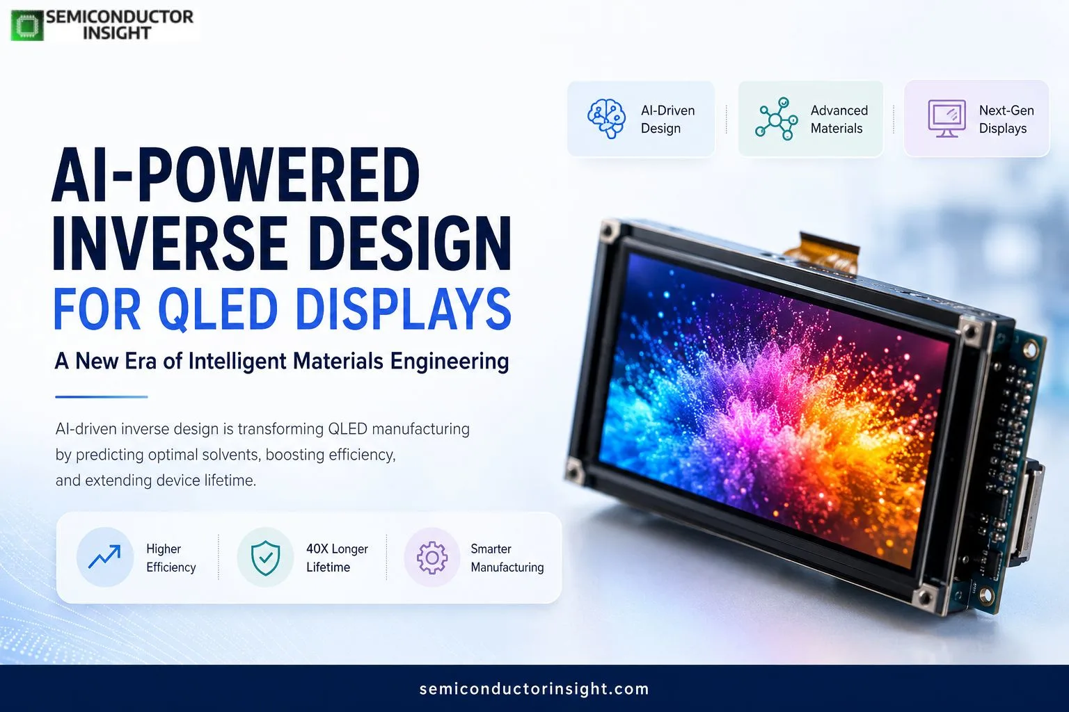 AI-Powered Materials Design Opens New Possibilities for Longer-Lasting Quantum-Dot Displays