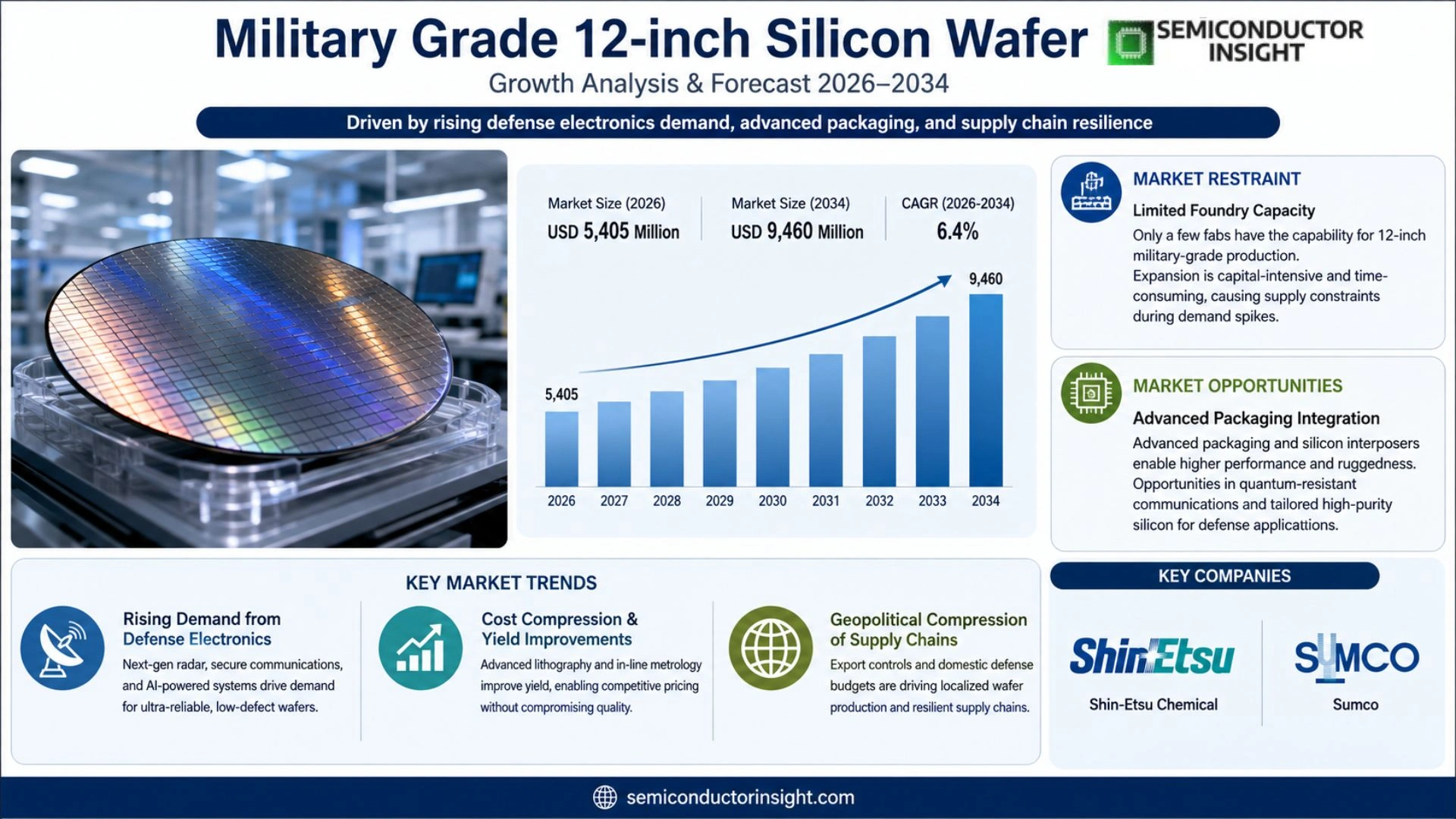 Military Grade 12-inch Silicon Wafer Market Outlook