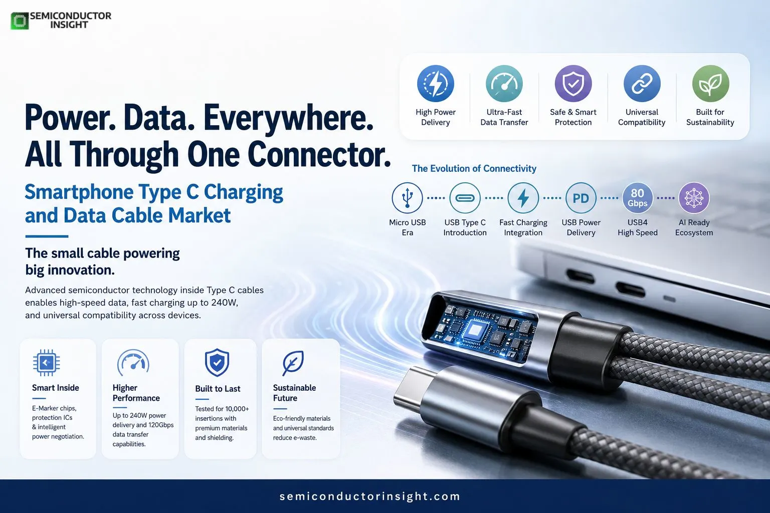 EU Common Charger Rules and USB C Adoption Strengthen the Smartphone Type C Charging and Data Cable Market in 2026