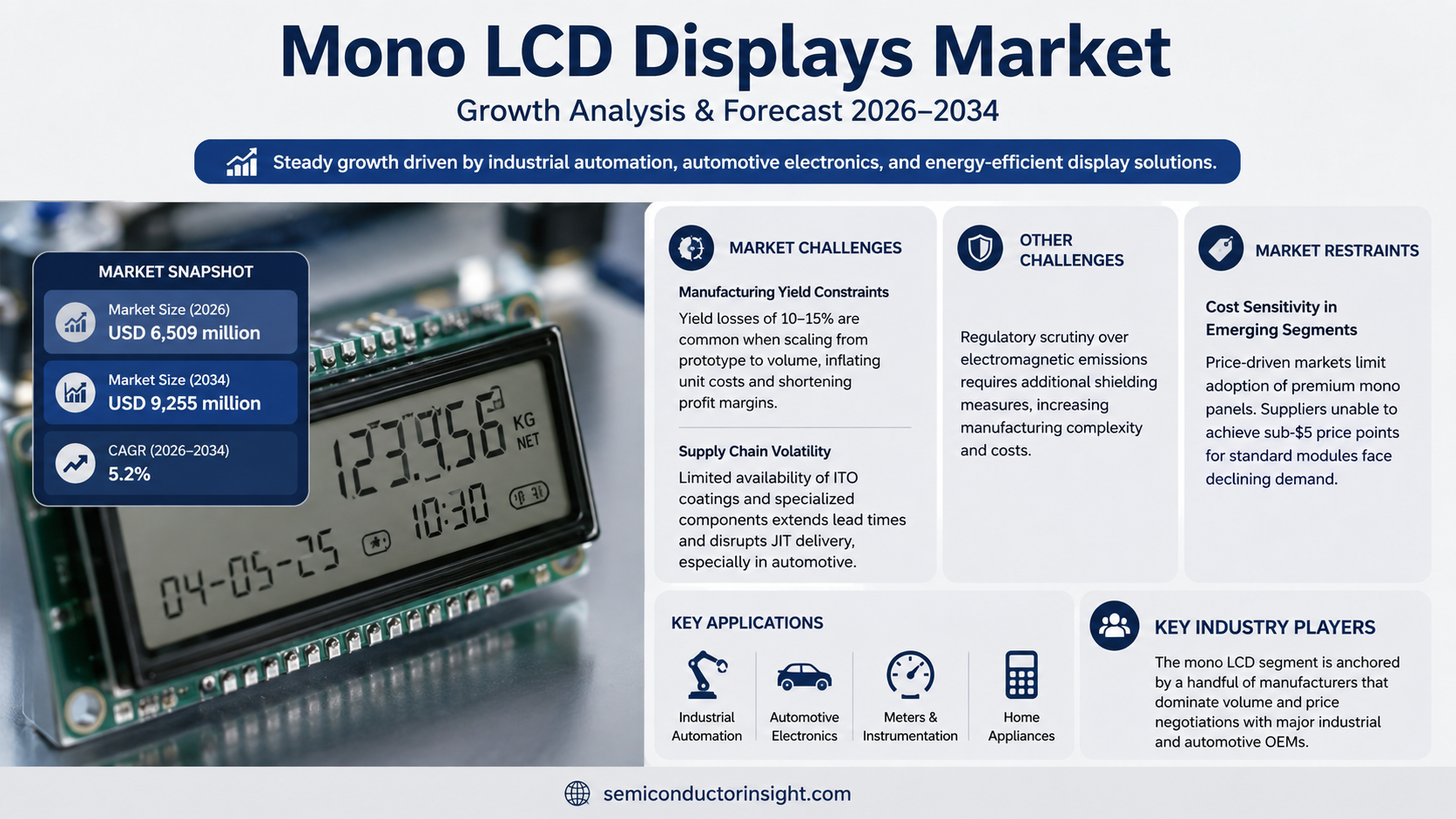 Mono LCD Displays Market Outlook