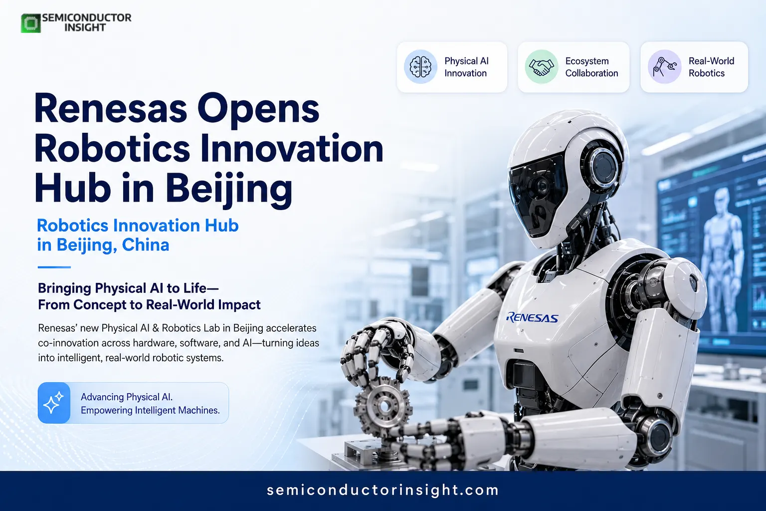 Renesas Opens Beijing Physical AI & Robotics Lab to Accelerate the Next Wave of Intelligent Machines