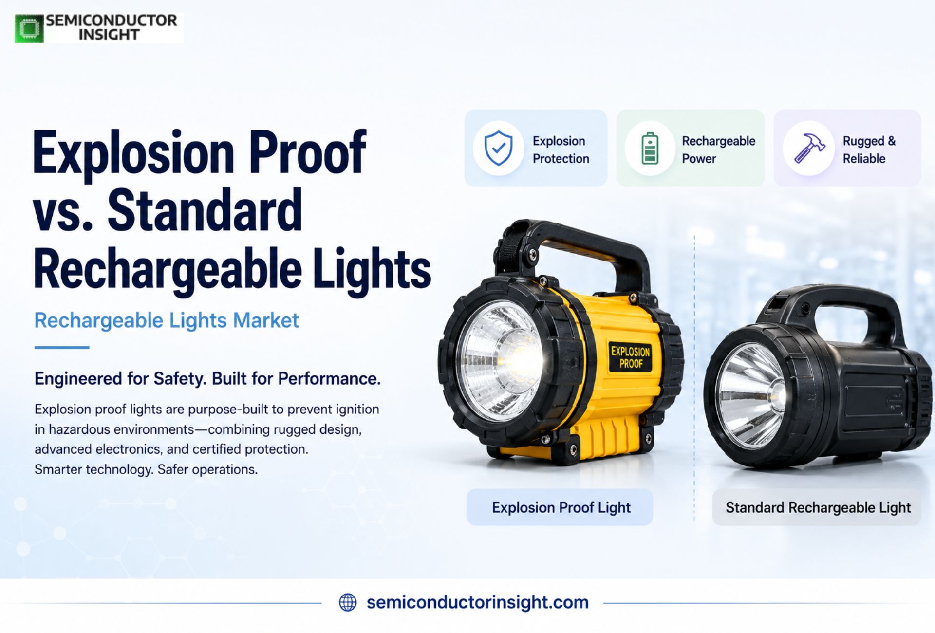 Explosion Proof vs. Standard Rechargeable Lights 2026: What Changes in Hazardous Environments?