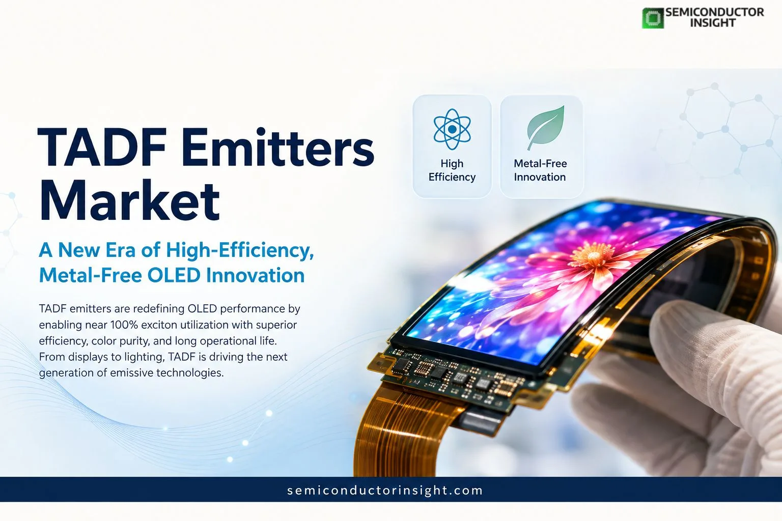TADF Emitters Market 2026: 100% Internal Quantum Efficiency and the Race for Efficient OLED Materials