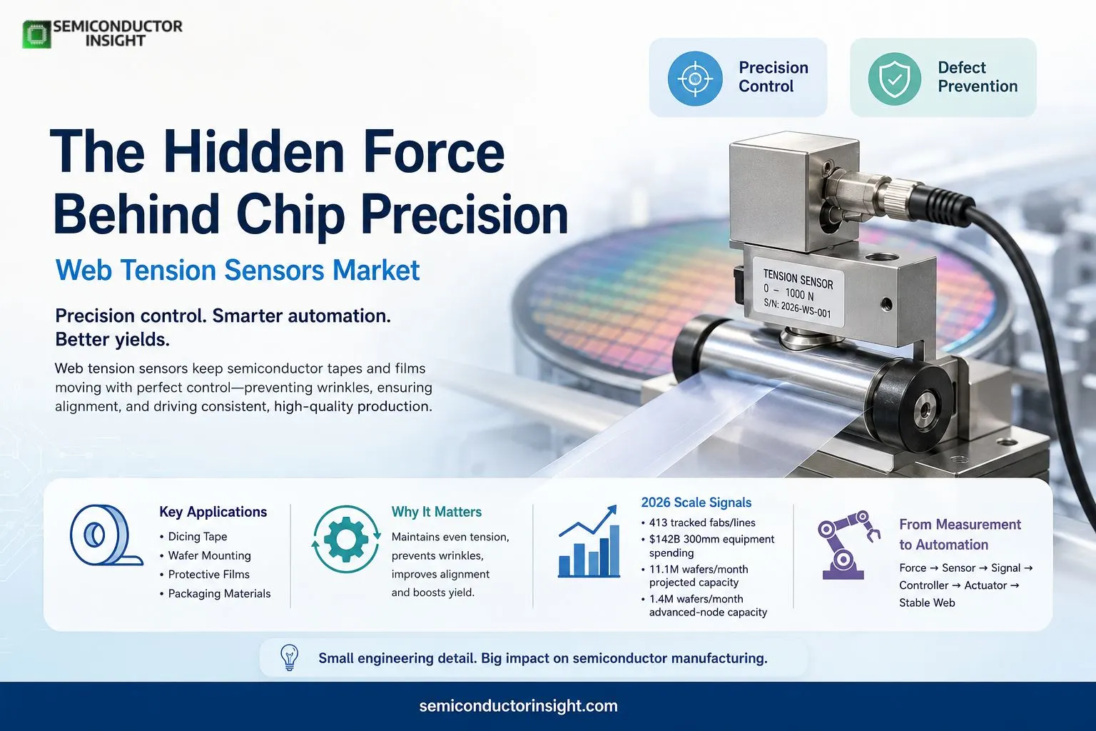 Load Cell vs. Other Sensing Technologies for Web Tension Sensors Control in Semiconductor Processing